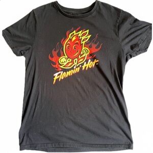 Cheetos Flamin Hot Shirt Mens Medium Black Chester Cheetah Graphic T-Shirt M